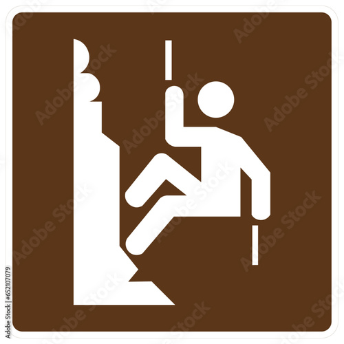 escalada, icono, vector, símbolo, silueta, ilustración, señal, café, señal color café, pictograma, montaña, turístico, señales, imagen, indicar, norma, normatividad, anuncio, estándar, información