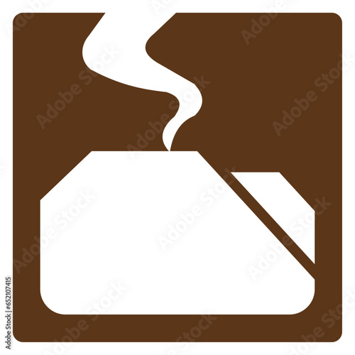 volcán, icono, vector, símbolo, silueta, ilustración, señal, café, pictograma, animal, turístico, señales, imagen, indicar, norma, normatividad, anuncio, estándar, información, dirección, puerta, c