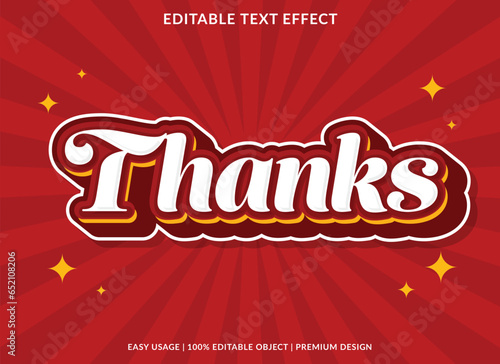 thanks editable text effect template use for business logo and brand