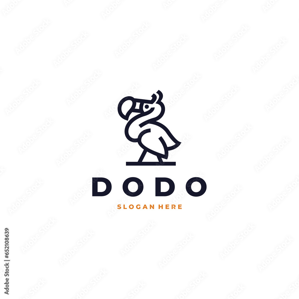 dodo bird modern cute logo