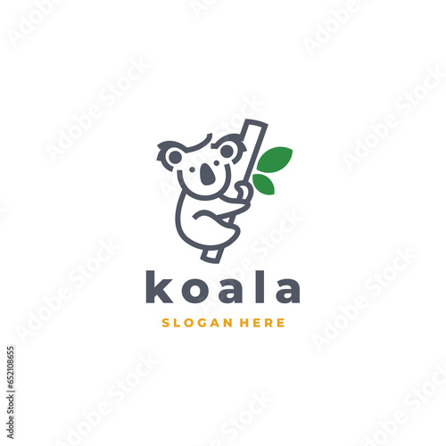 koala modern cute logo
