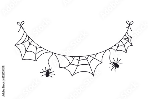 halloween garland spider and spiderweb