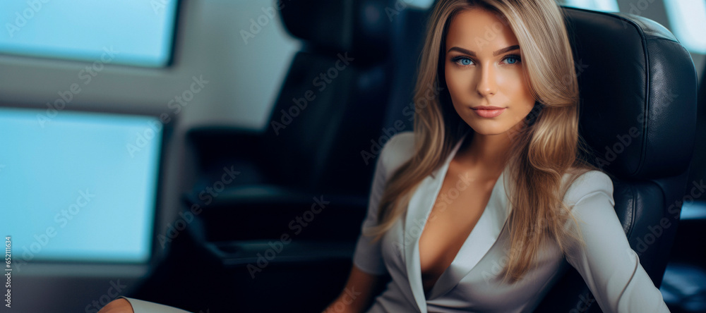 Elegance at Altitude: A Seductive Portrait of an Airline Hostess Elegance at Altitude: A Seductive Portrait of an Airline Hostess