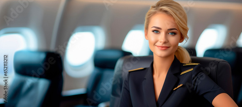 Elegance at Altitude: A Seductive Portrait of an Airline Hostess © Mr. Bolota