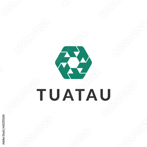 letter T with hexagon logo design