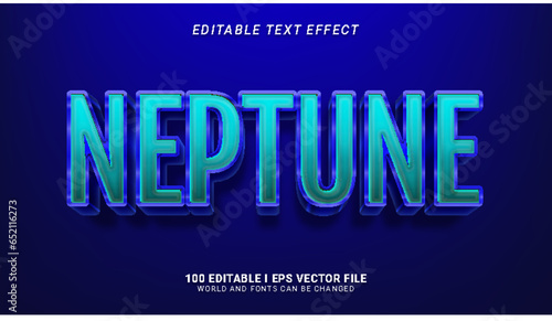 neptune 3d style text effect