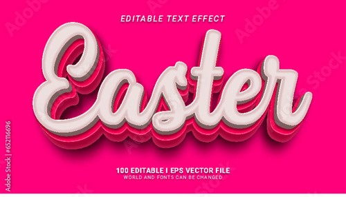 easter 3d style editable text effect