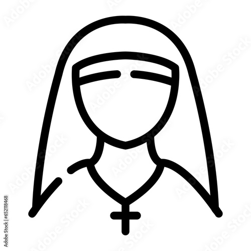 nun Line Icon