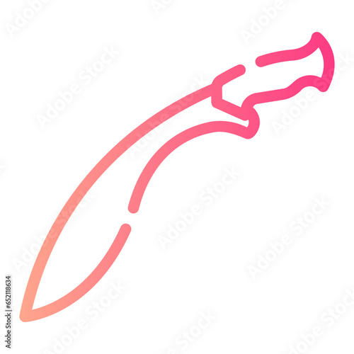knife Line Gradient Icon