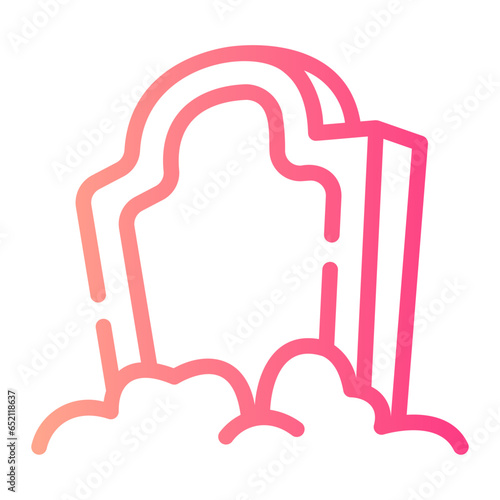 grave Line Gradient Icon