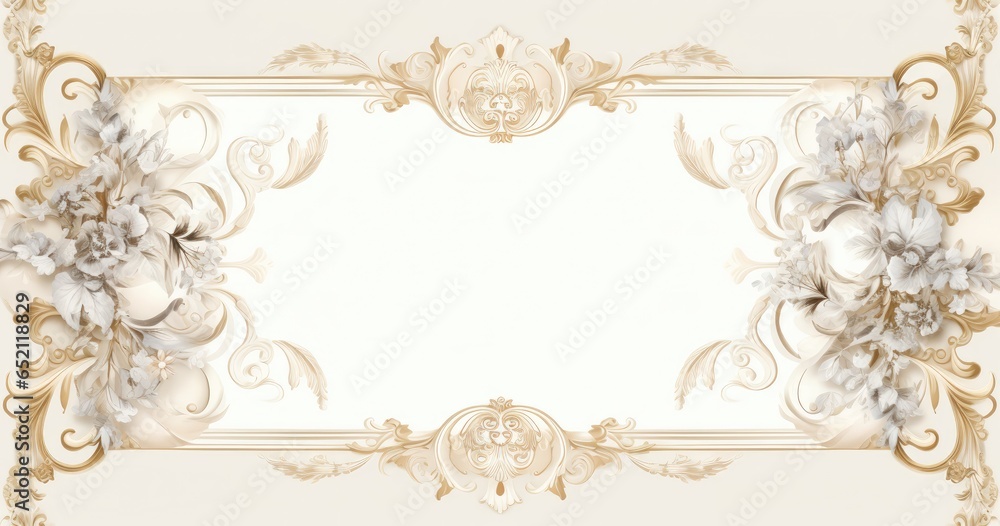 frame with golden ornament