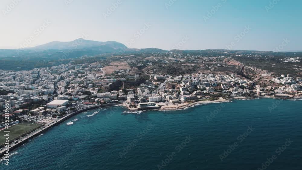 Agios Nikolaos aerial panoramic view. Agios, Hagios or Aghios Nikolaos is a coastal city on the island of Crete in Greece. High quality 4k footage Agios Nikolaos aerial panoramic view. Agios, Hagios or Aghios Nikolaos is a coastal city on the island of Crete in Greece. High quality 4k footage