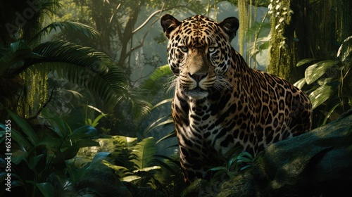 stealthy jungle leopard