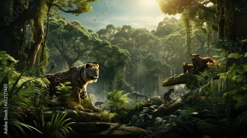 tiger in the jungle photo