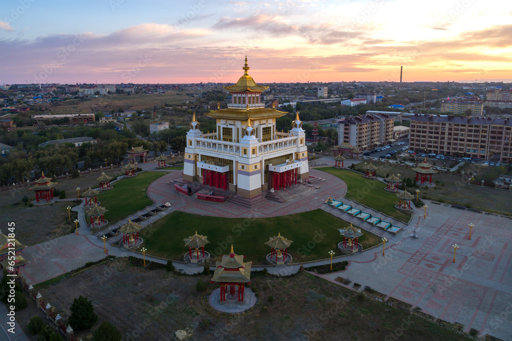 View of the Buddhist temple 