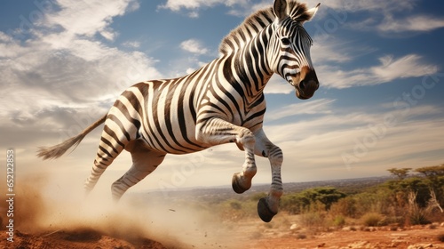 zebra in the savannah