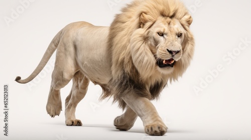 lion in front of white background