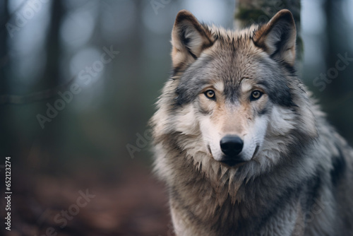 wolf in the woods close up © TASMAGORIA
