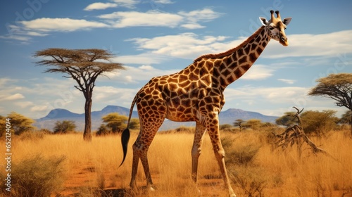 giraffe in the savannah © grocery store design