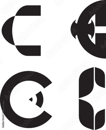 Alphabet letter initials logo template