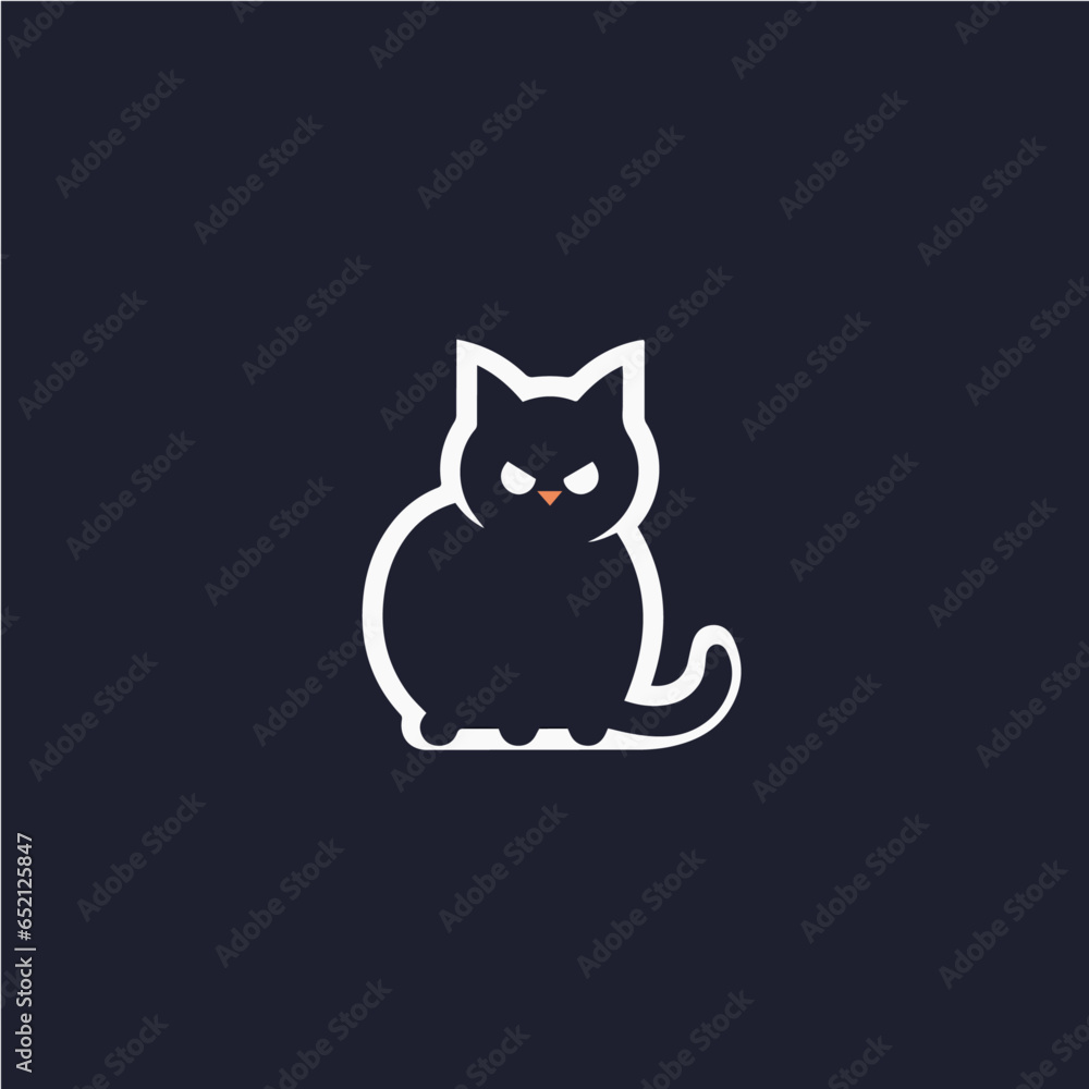 logo of cat, vector art logo of cat, vector art