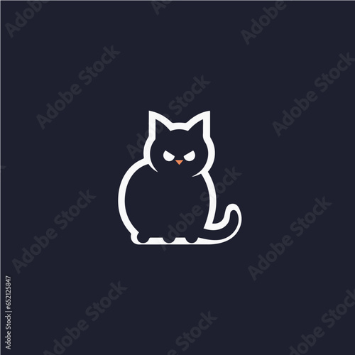 Fototapeta Naklejka Na Ścianę i Meble -  logo of cat, vector art