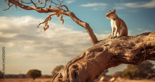Contemplative Roo: Kangaroo on a Log
