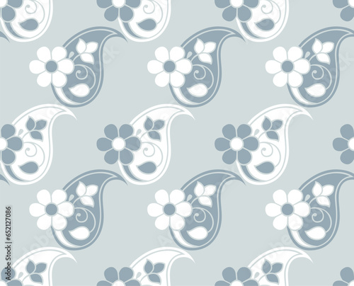 Traditional seamless Asian paisley pattern design