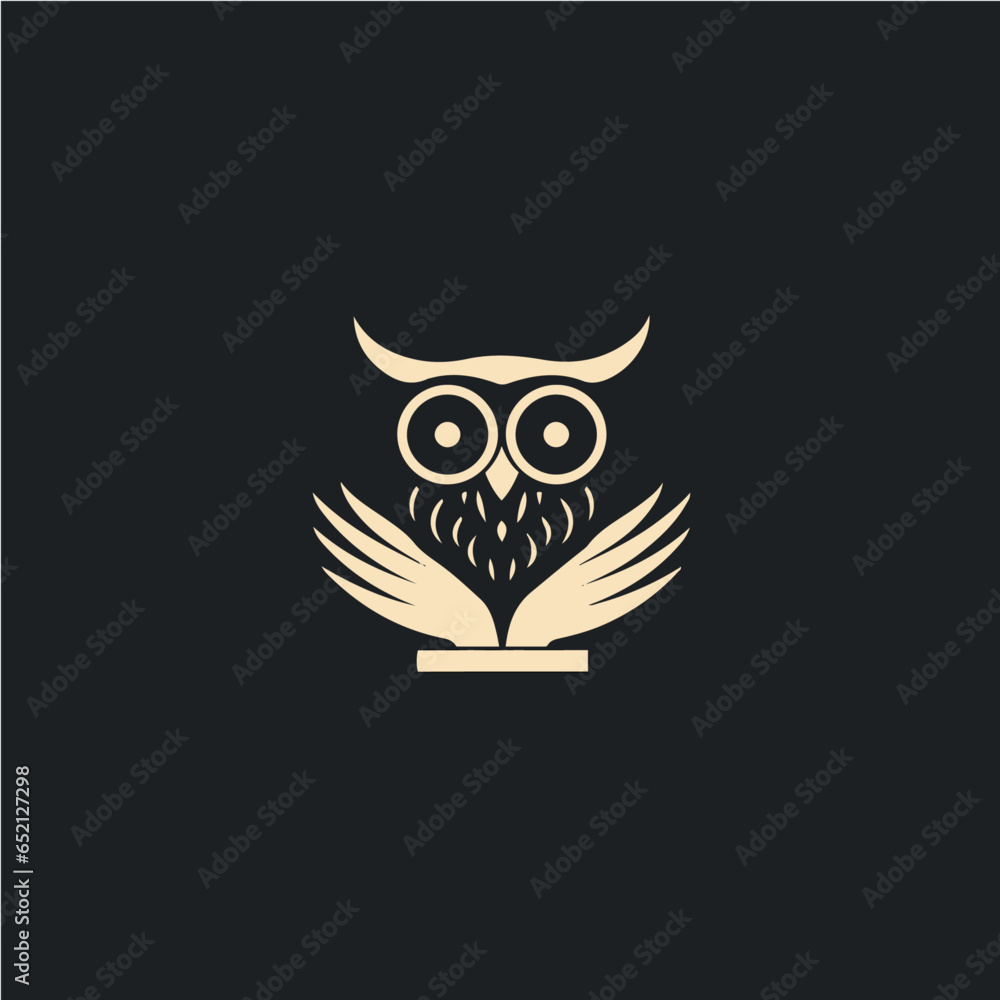 Obraz premium logo of owl, vector art