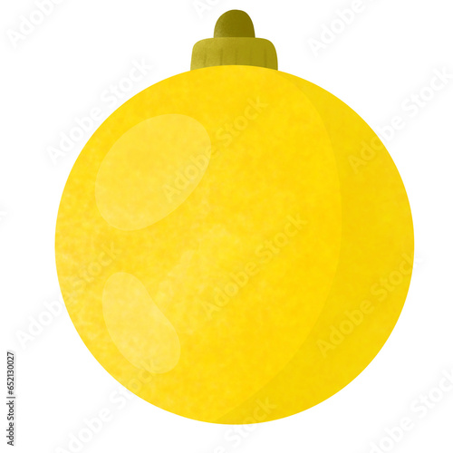 yellow christmas ball