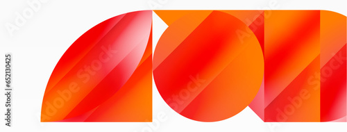 Serene gradient template. Circles and triangles mingle in minimalist perfection. Gentle fusion of forms and hues creates balanced yet captivating backdrop, embodying modern sophistication