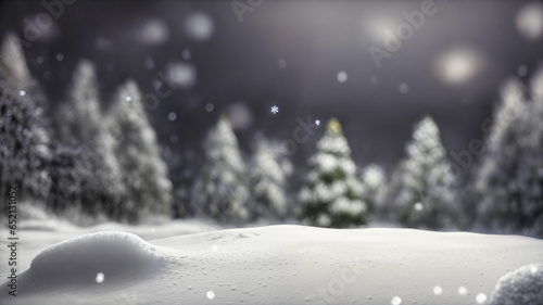 Beautiful winter landscape with snow covered trees.Merry Christmas and happy New Year greeting background with copy-space.  © birdmanphoto