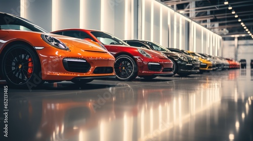 Cars line up, AI generated Image