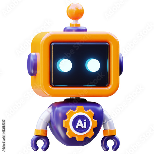 Wallpaper Mural 3d render of artificial intelligence robot icon Torontodigital.ca