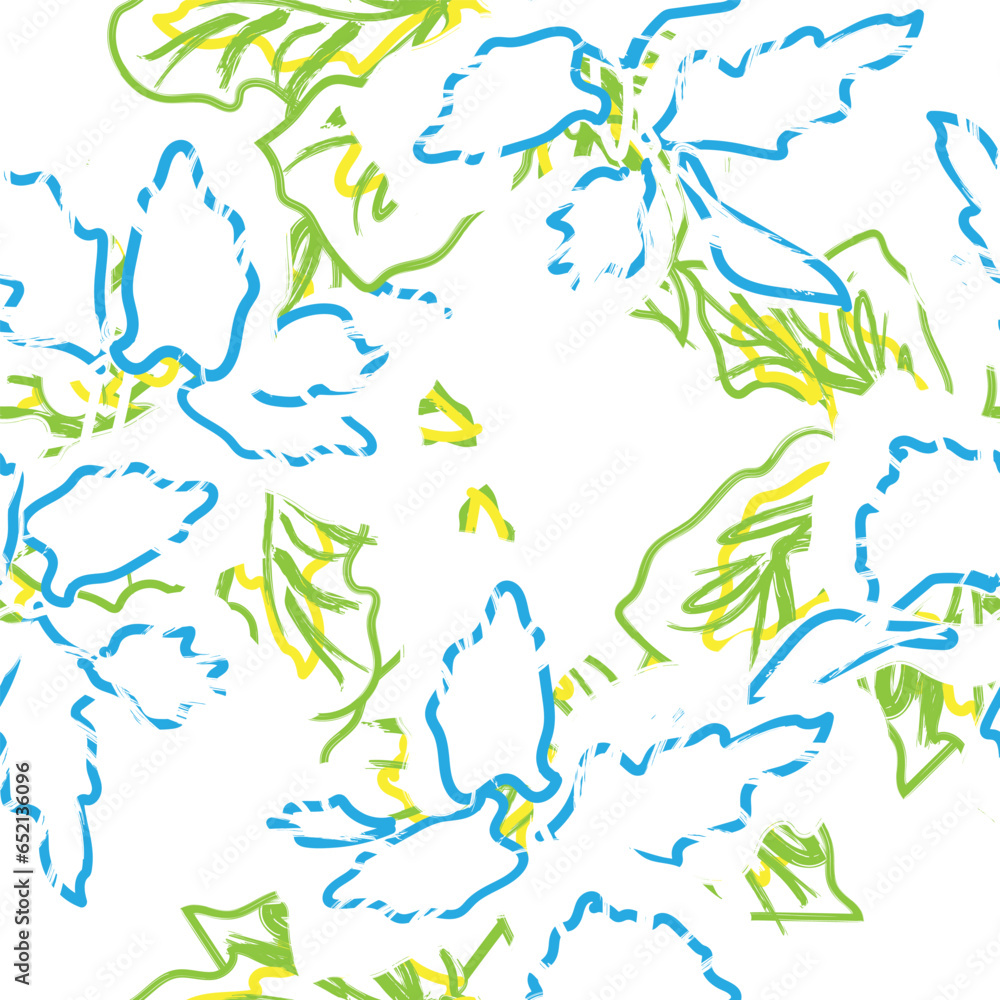 Green Abstract Floral Seamless Pattern Design Green Abstract Floral Seamless Pattern Design