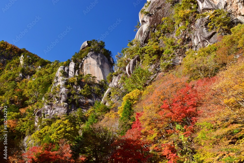 紅葉の御岳昇仙峡　秋景色