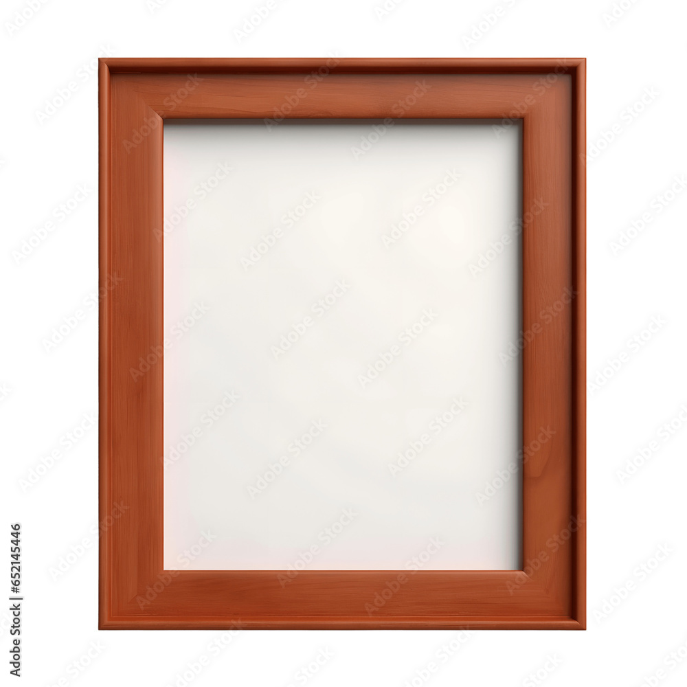 Wooden Frame Isolated on Transparent Background Wooden Frame Isolated on Transparent Background