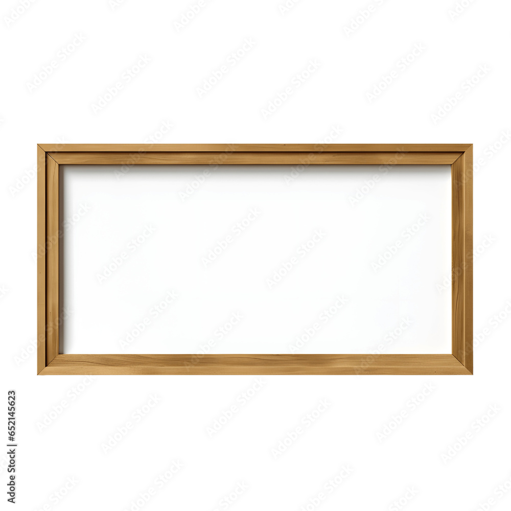 Wooden Frame Isolated on Transparent Background Wooden Frame Isolated on Transparent Background