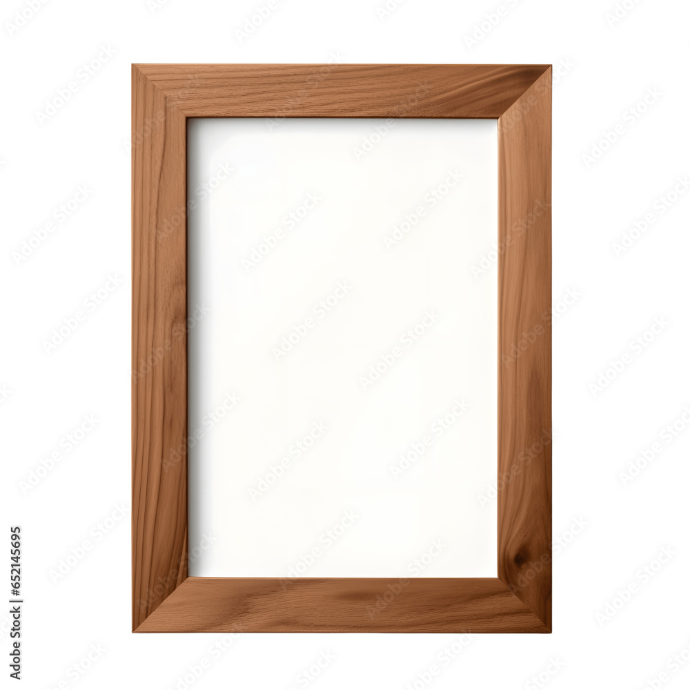 Wooden Frame Isolated on Transparent Background Wooden Frame Isolated on Transparent Background