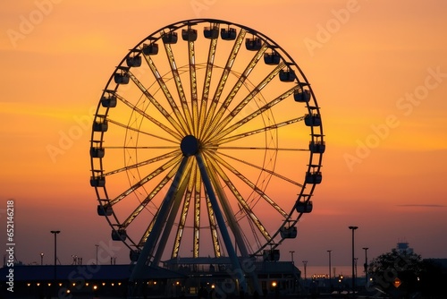 Ferris wheel in sunset