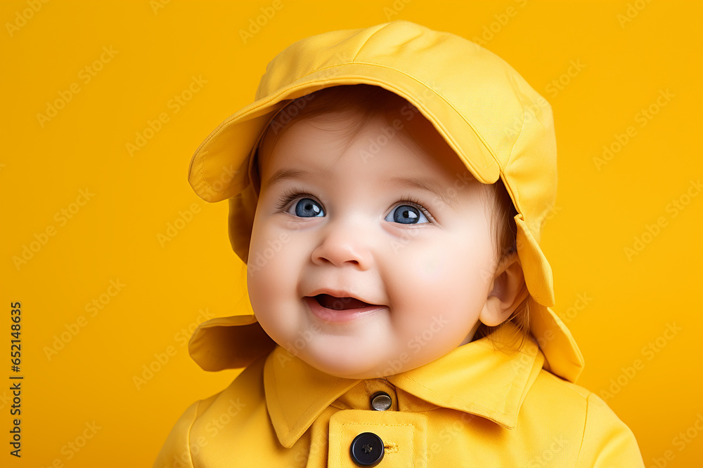 Studio portrait of cute little baby infant smiling on different colours background Studio portrait of cute little baby infant smiling on different colours background