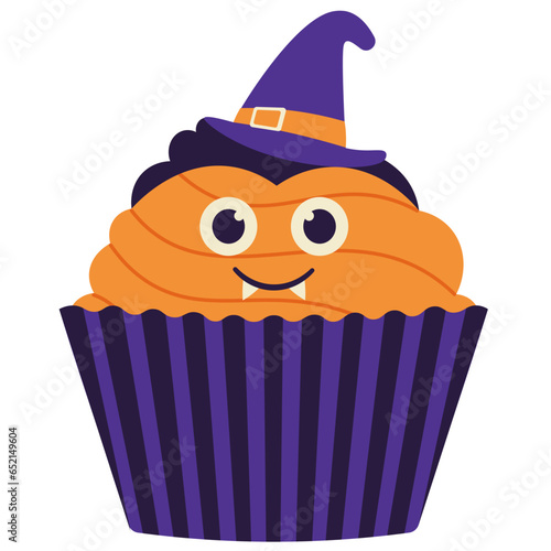 Halloween Vampire Cupcakes Dessert Illustration