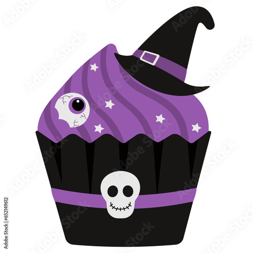 Halloween Witch Cupcakes Muffin Illustration