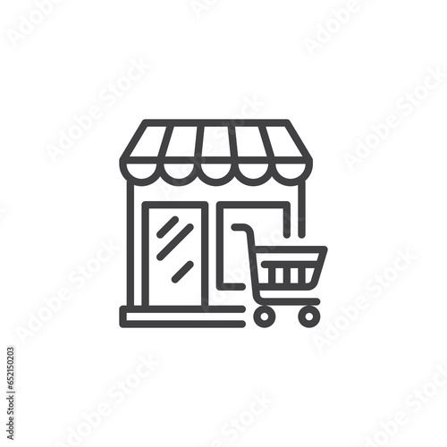 Supermarket store line icon