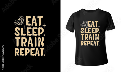 Fitness t shirt design, vector t shirt design, gym print ready t shirt (ID: 652150295)