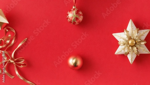 chinese  christmas decorations  and  new year with     red bckground