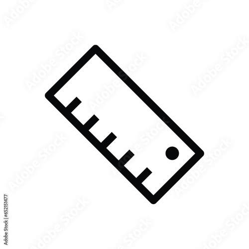 Ruler tool length vector icon