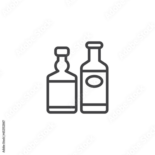 Alcoholic beverages line icon