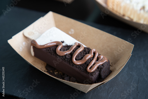 Fényképezés Alimento con achocolatado y postre