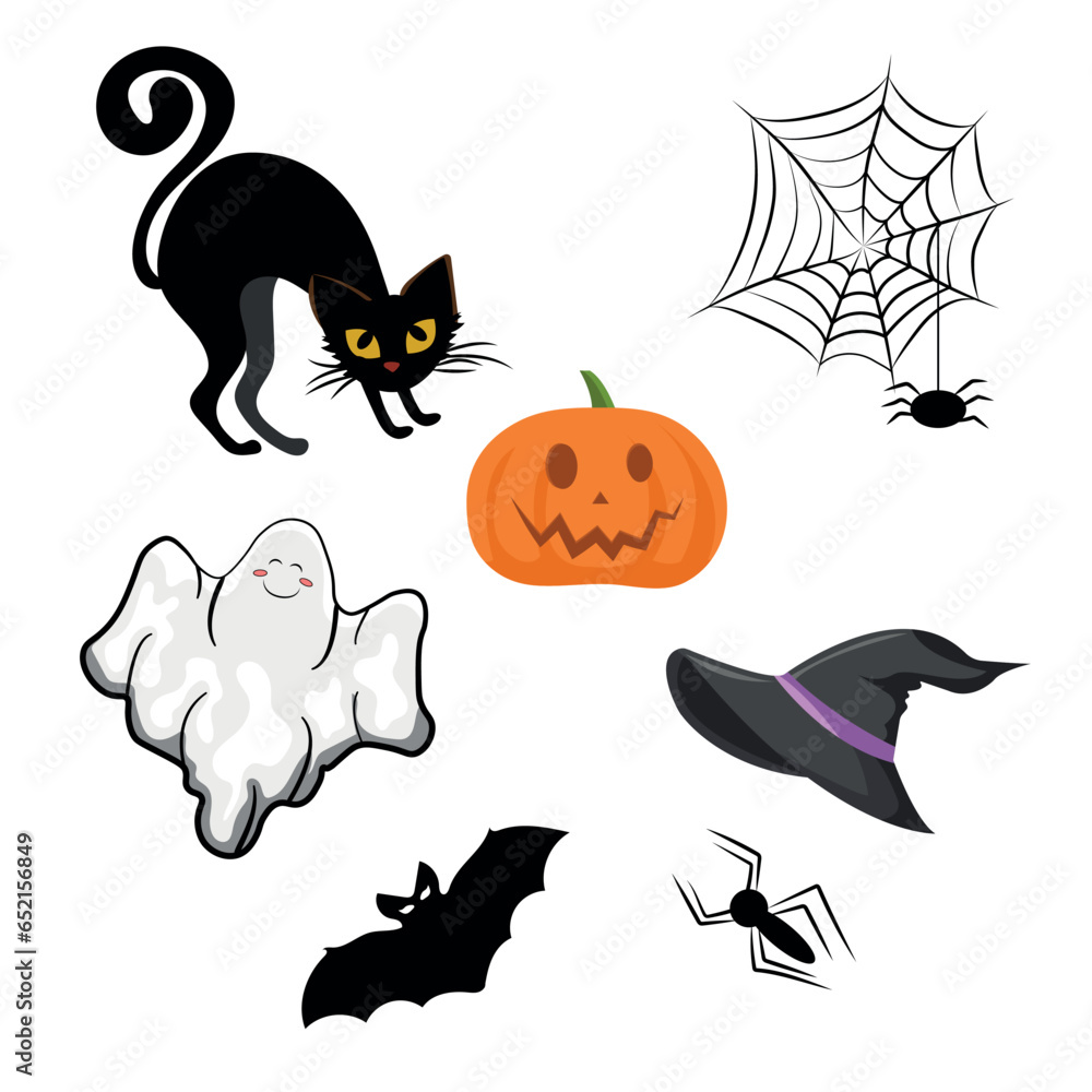 A set of items for the Halloween holiday.